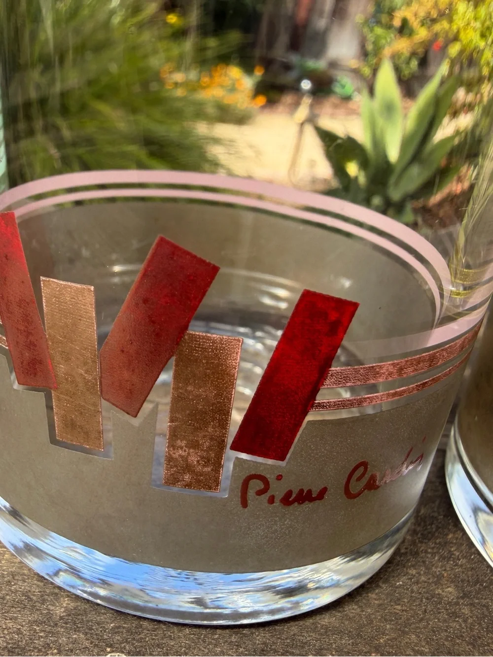Vintage Pierre Cardin Sasaki 1970 Clear 4 3/8” Tumblers Highballs Glasses Set/4